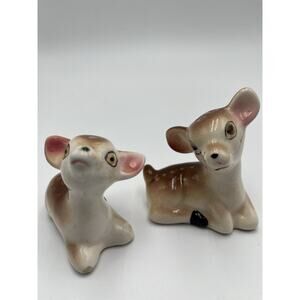 Mid Century, Ceramic Deer Salt Pepper Shaker, Japan